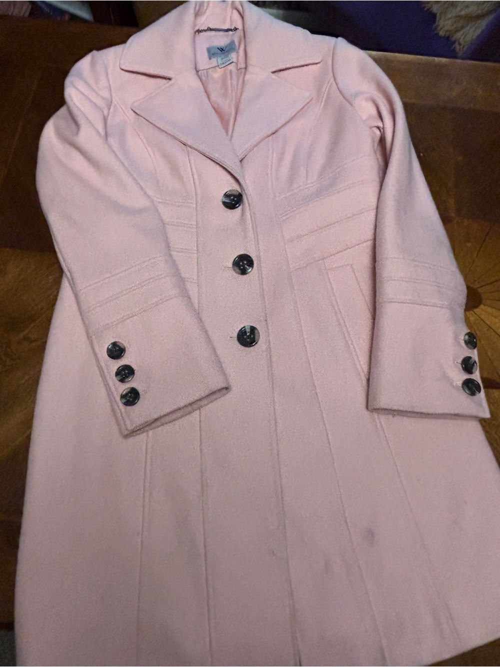 Worthington Pale Pink Wool Pea Coat